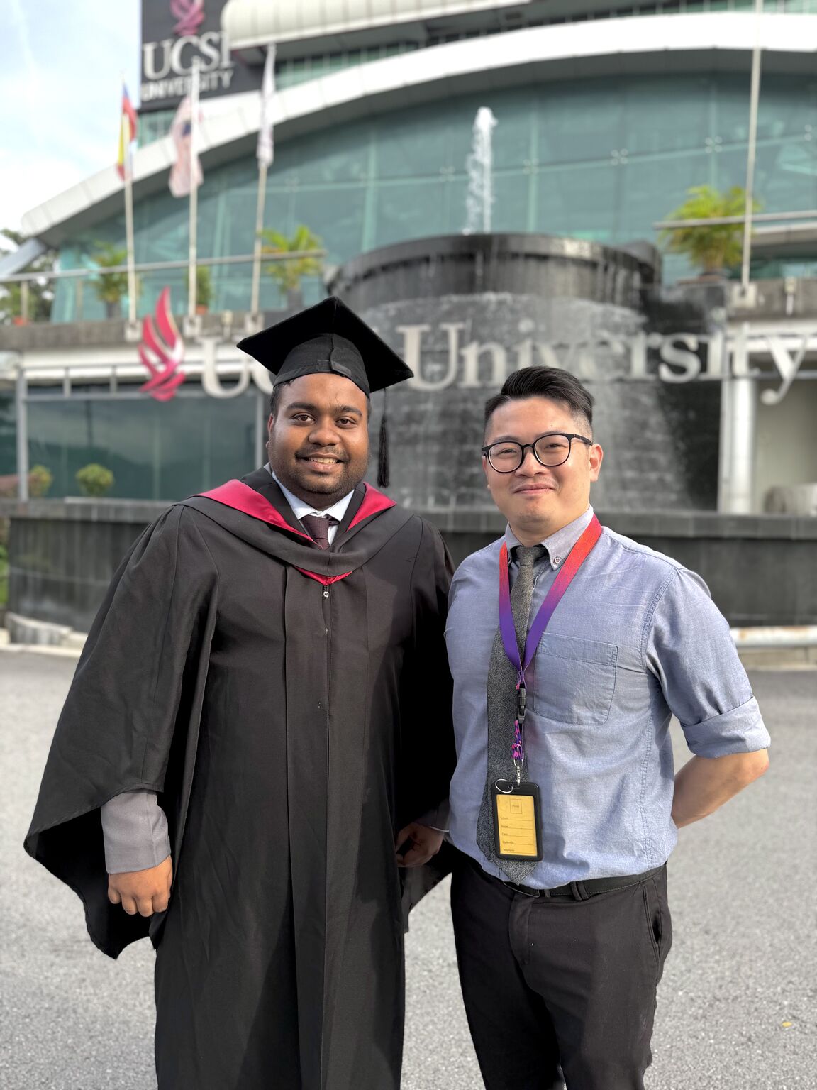 With a friend on convocation day