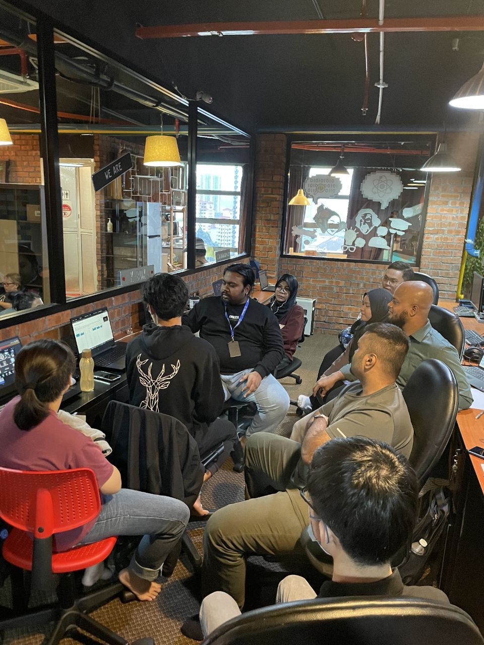 Presenting the descriptive analysis to the interns